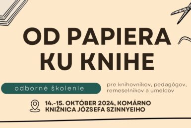 Od papiera ku knihe – WORKSHOP